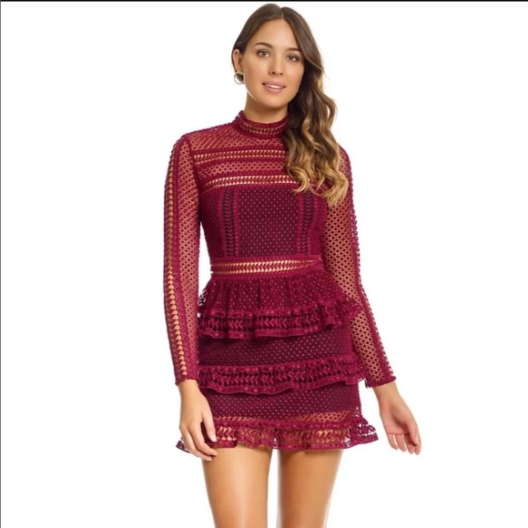 Self-Portrait Dresses & Skirts - NWT - self portrait fuschia lace dress
